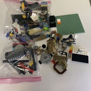 Lego Star Wars partials with accessories.  Too Many Legos For Me To Count
